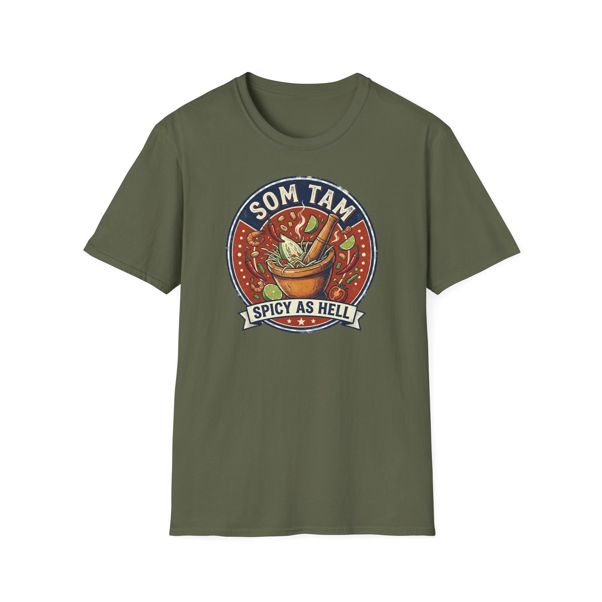 Gildan 64000 Größentabelle S bis 3XL Som Tam Thai Food Shirt