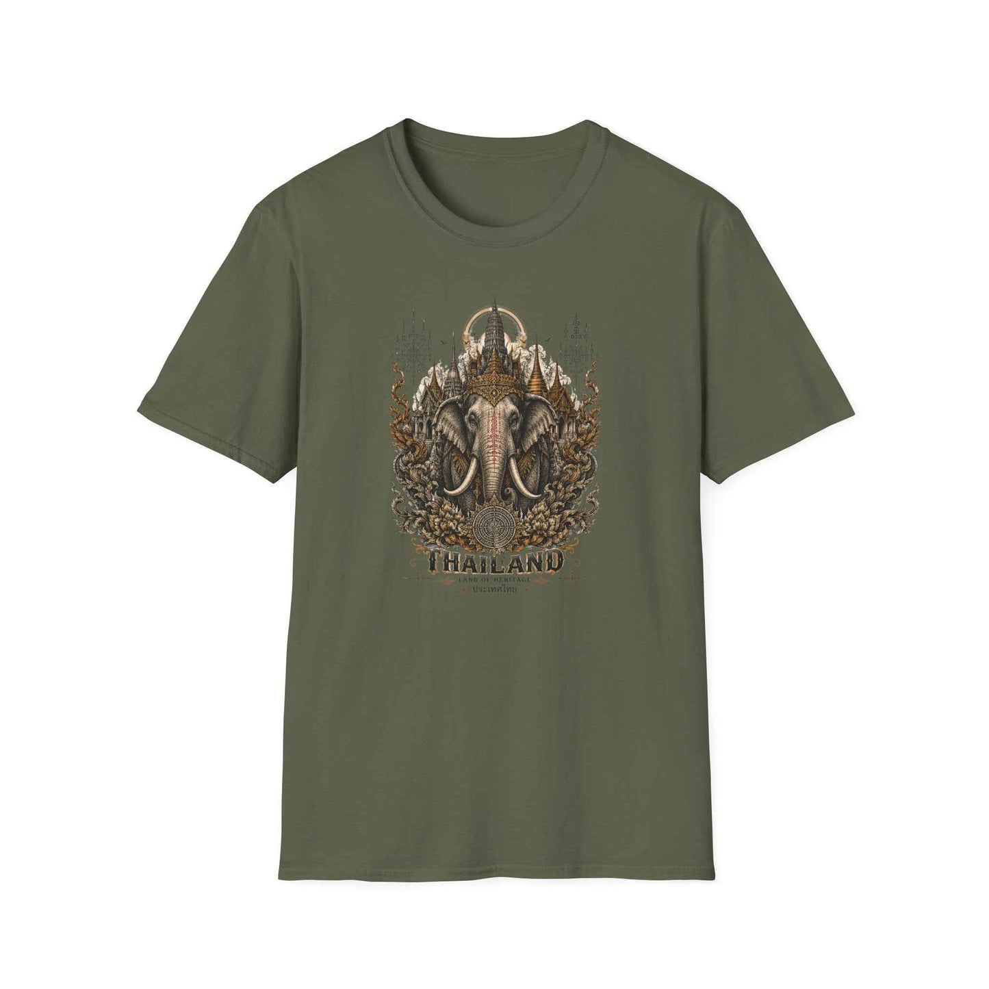 Thailand Elefant T-Shirt Rückansicht — Thai Streetwear Herren Damen