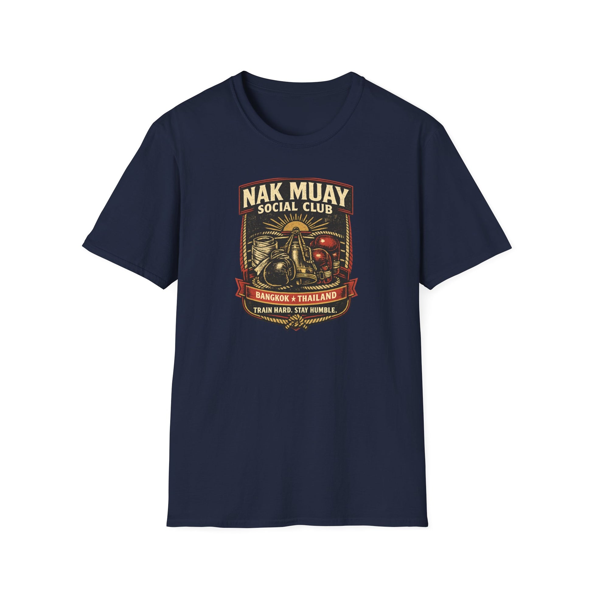 Nak Muay Social Club T-Shirt Navy Muay Thai Graphic Tee Unisex
