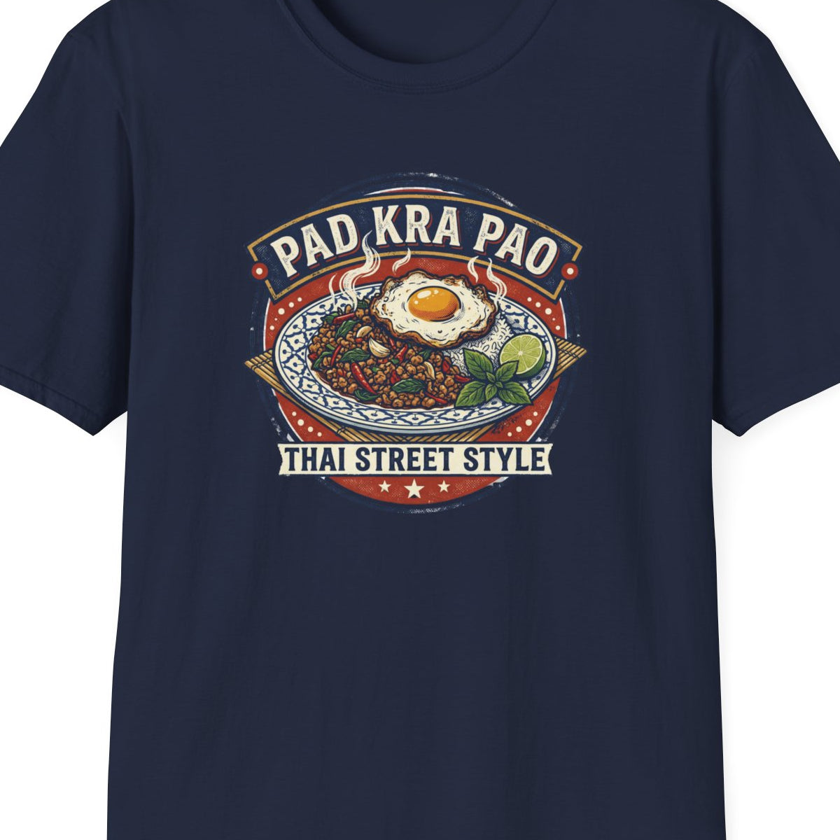 Pad Kra Pao T-Shirt — Thai Street Food Graphic Tee | Holy Basil Foodie Geschenk