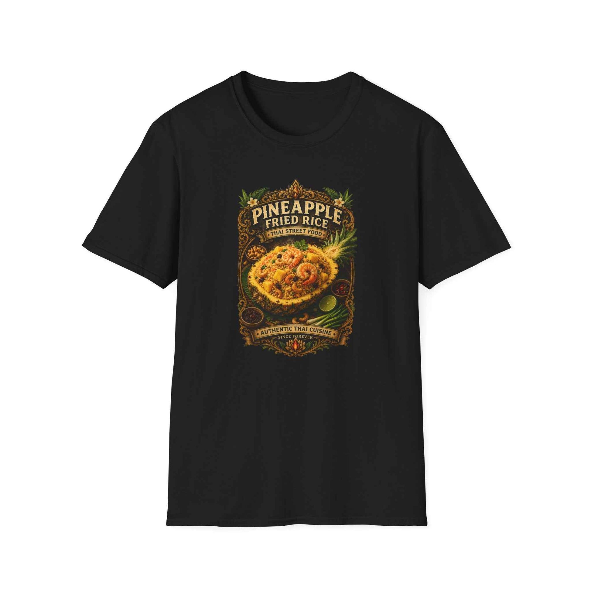 Pineapple Fried Rice T-Shirt — Thai Street Food Grafik Tee Asian Streetwear Herren Damen