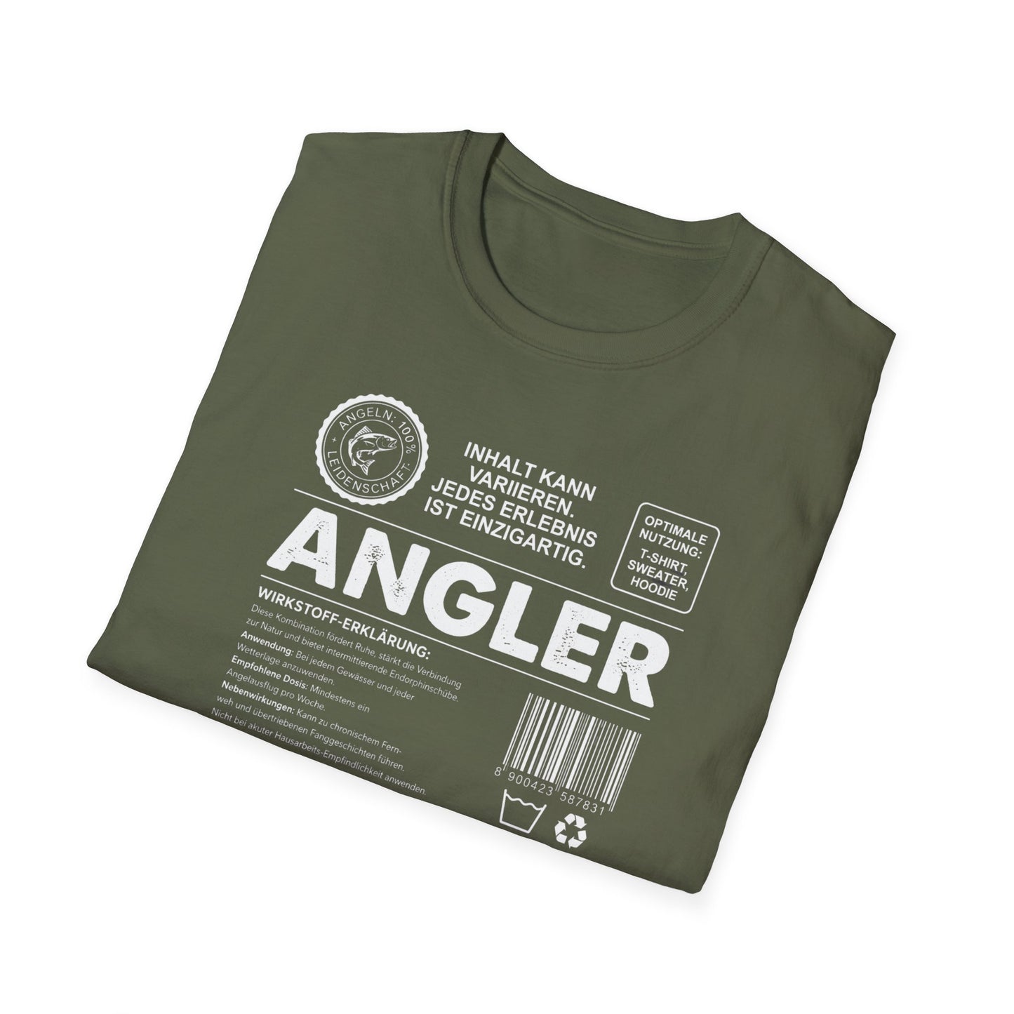 Angler T-Shirt Herren · Wirkstoff-Erklärung – Lustiges Angel-Statement Tee | Wild Boys Fishing