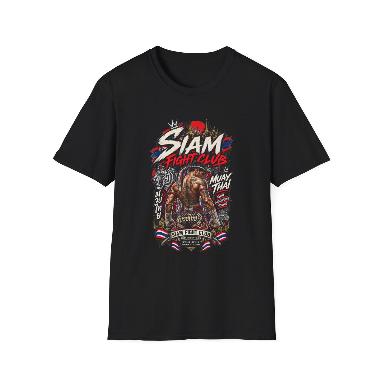 Muay Thai Shirt schwarz — Siam Boxer Thailand Streetwear