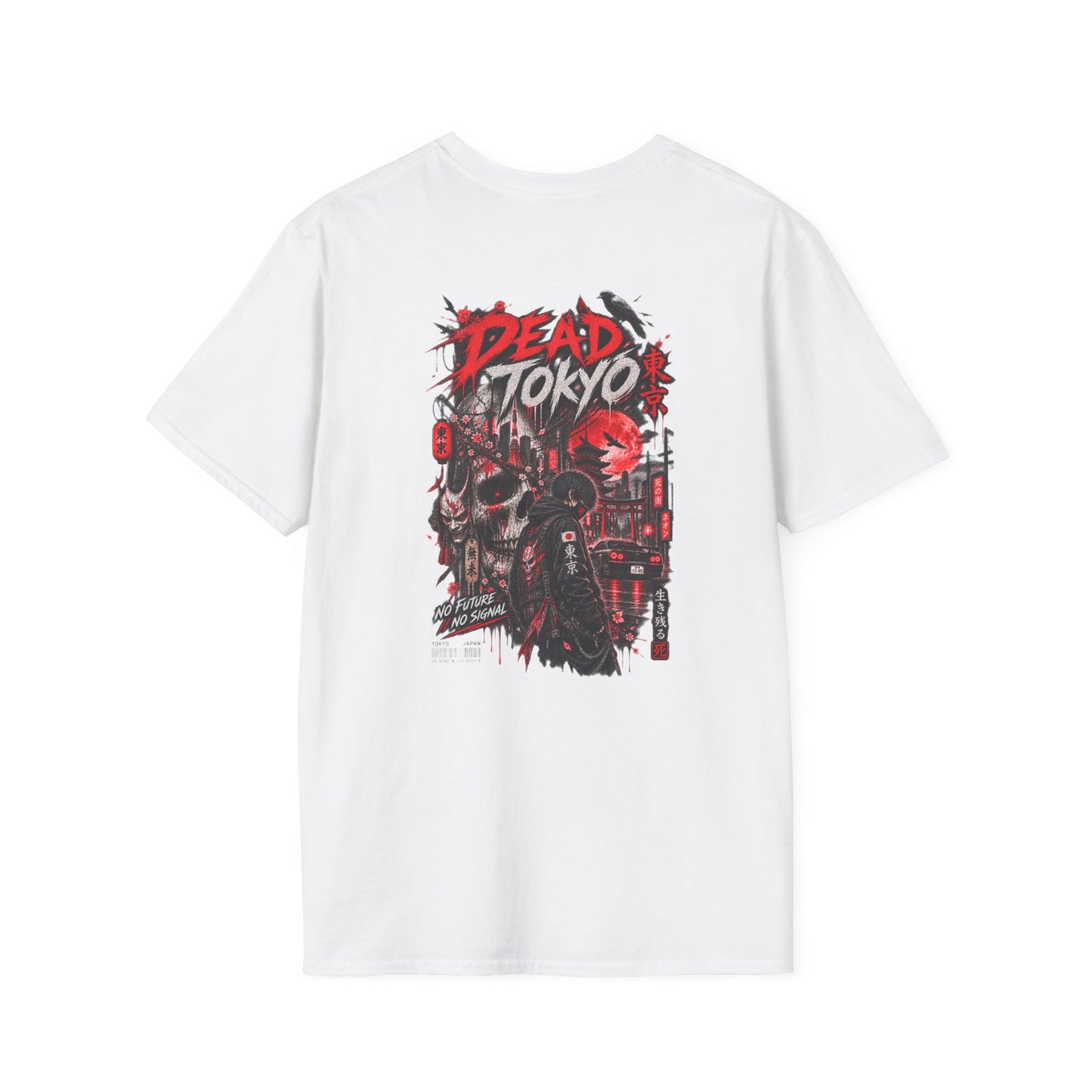 Dead Tokyo T-Shirt weiss — Totenkopf Graphic Tee Japanese Streetwear Geschenk