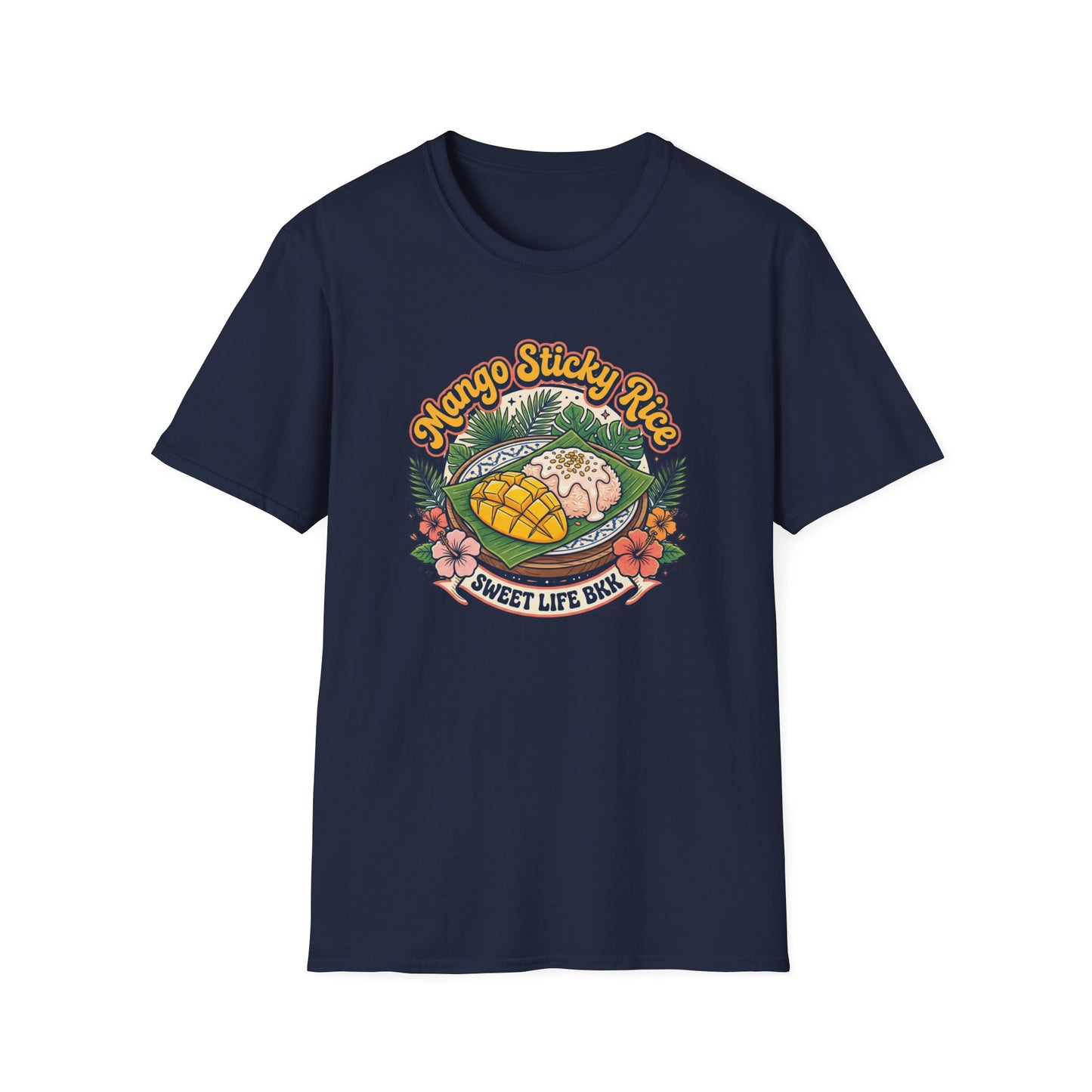 Mango Sticky Rice T-Shirt Dark Chocolate Thailand Foodie Shirt Unisex