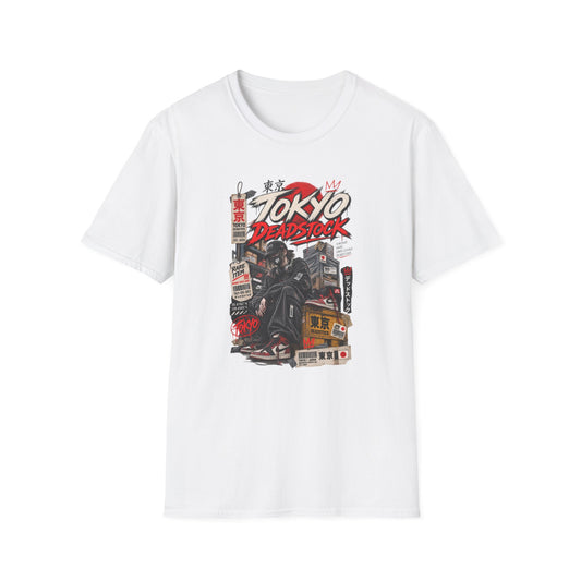Falling Blossom Geisha T-Shirt schwarz — Japanese Streetwear Geisha Kirschblüten Graphic Tee Geschenk