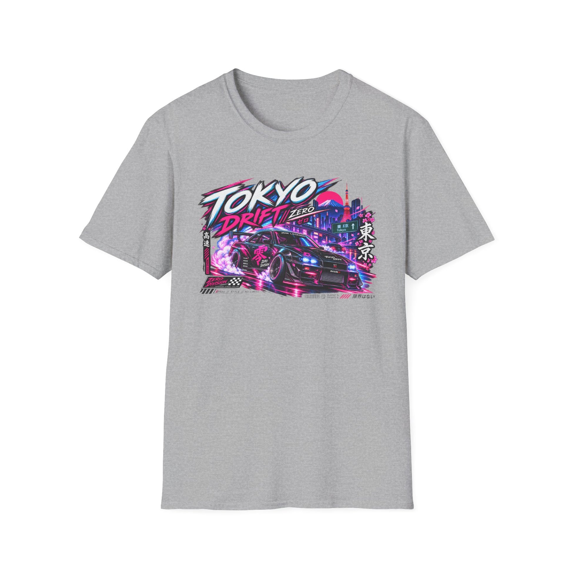 Tokyo Drift T-Shirt Sport Grey — JDM Racing Car Streetwear