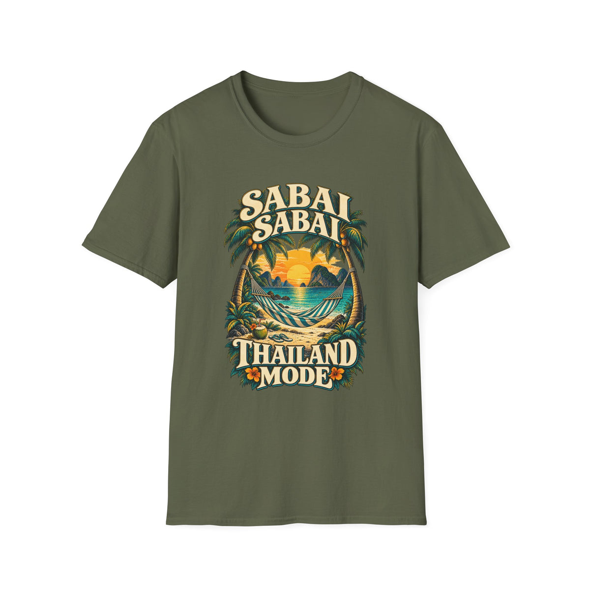 Sabai Sabai T-Shirt — Thai Streetwear Vorderansicht Farbvariante