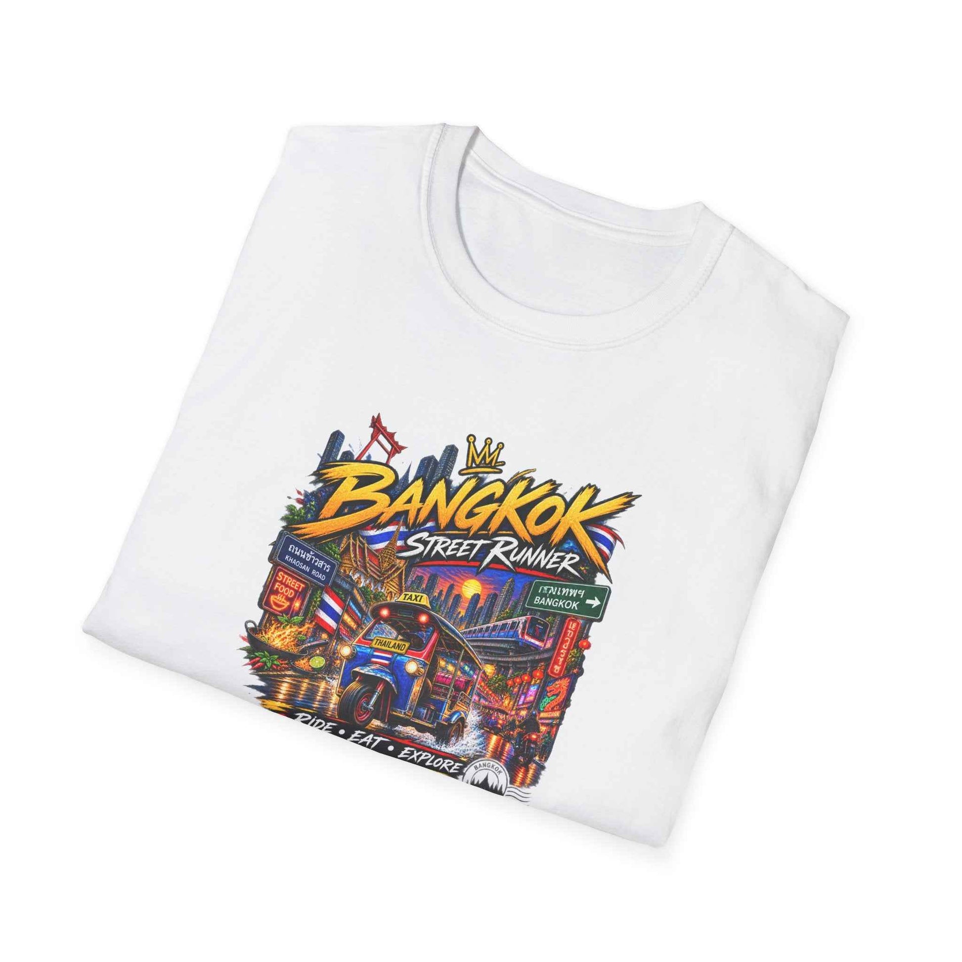 Bangkok Street Runner T-Shirt Military Green — Streetwear Vorderansicht