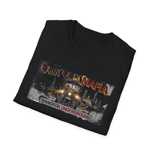 Tuk Tuk Mafia T-Shirt — Bangkok Underground Streetwear – T-Shirt Designdetail Nahaufnahme