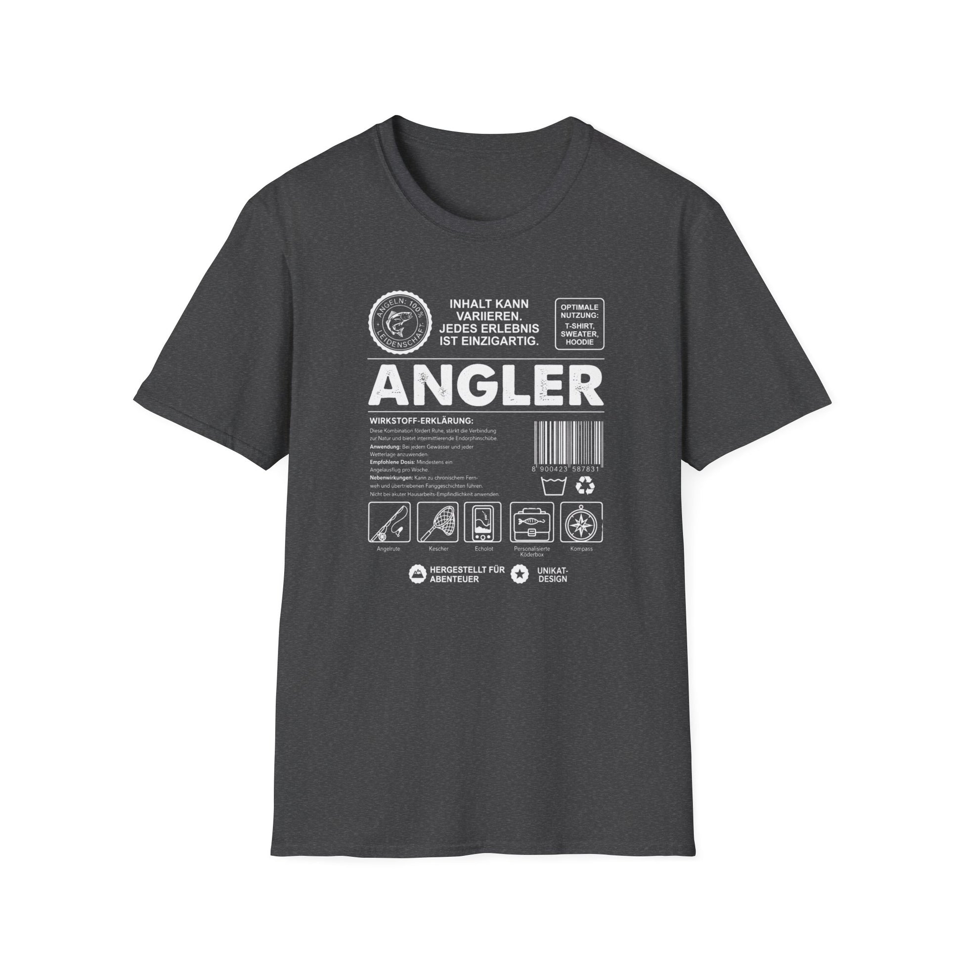 Wirkstoff Angler T-Shirt Herren – T-Shirt Lifestyle-Ansicht