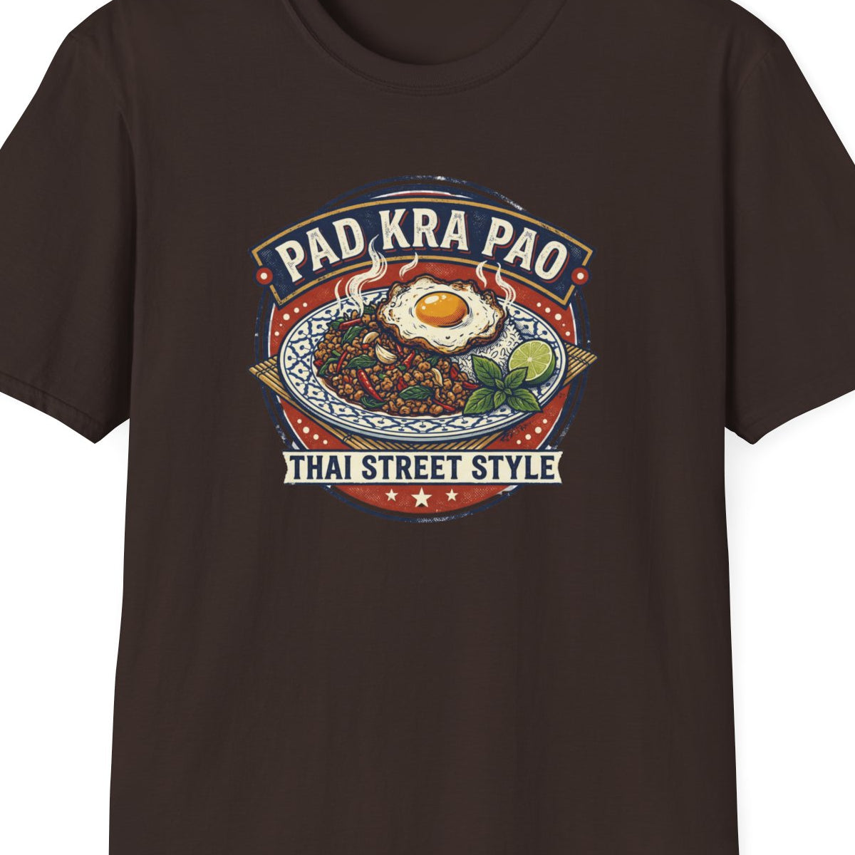 Pad Kra Pao T-Shirt — Thai Street Food Graphic Tee | Holy Basil Foodie Geschenk