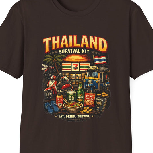 Black Thailand Survival Kit T-Shirt – Design Nahaufnahme