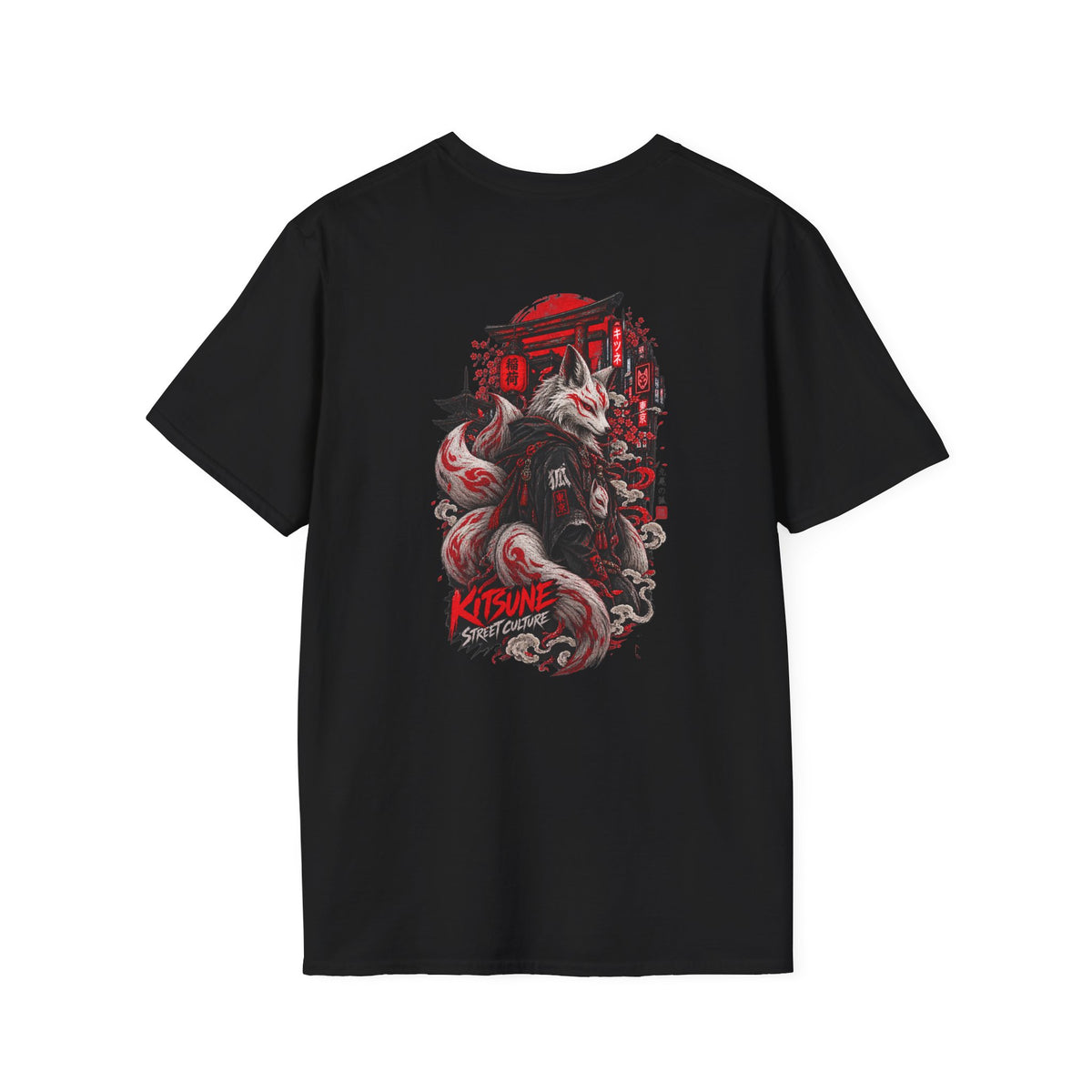 Kitsune Street Culture T-Shirt – Japanese Streetwear Fuchsgeist Design Detail