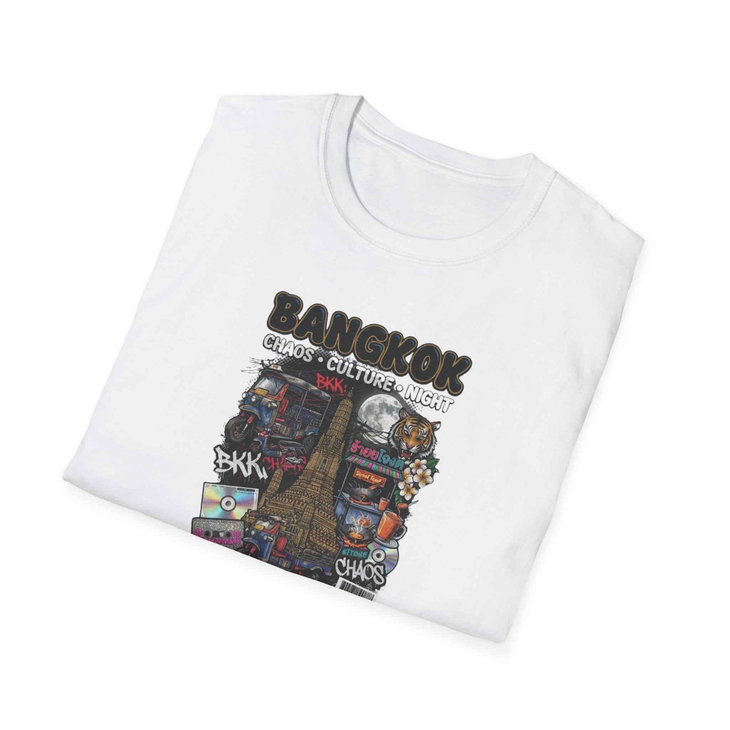 Bangkok Chaos Culture Night T-Shirt White — Streetwear Vorderansicht
