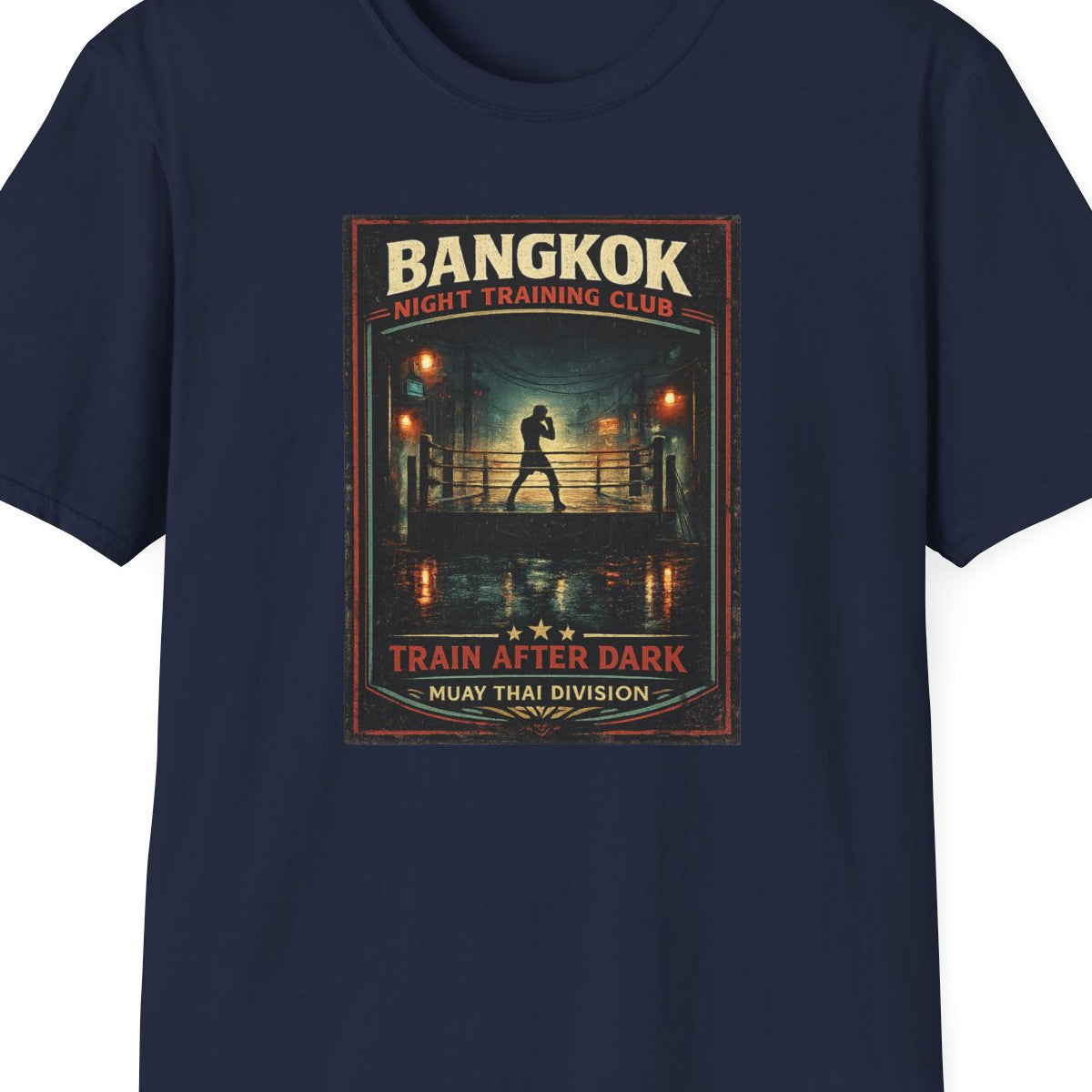 Black Bangkok Night Training Club T-Shirt – Design Nahaufnahme