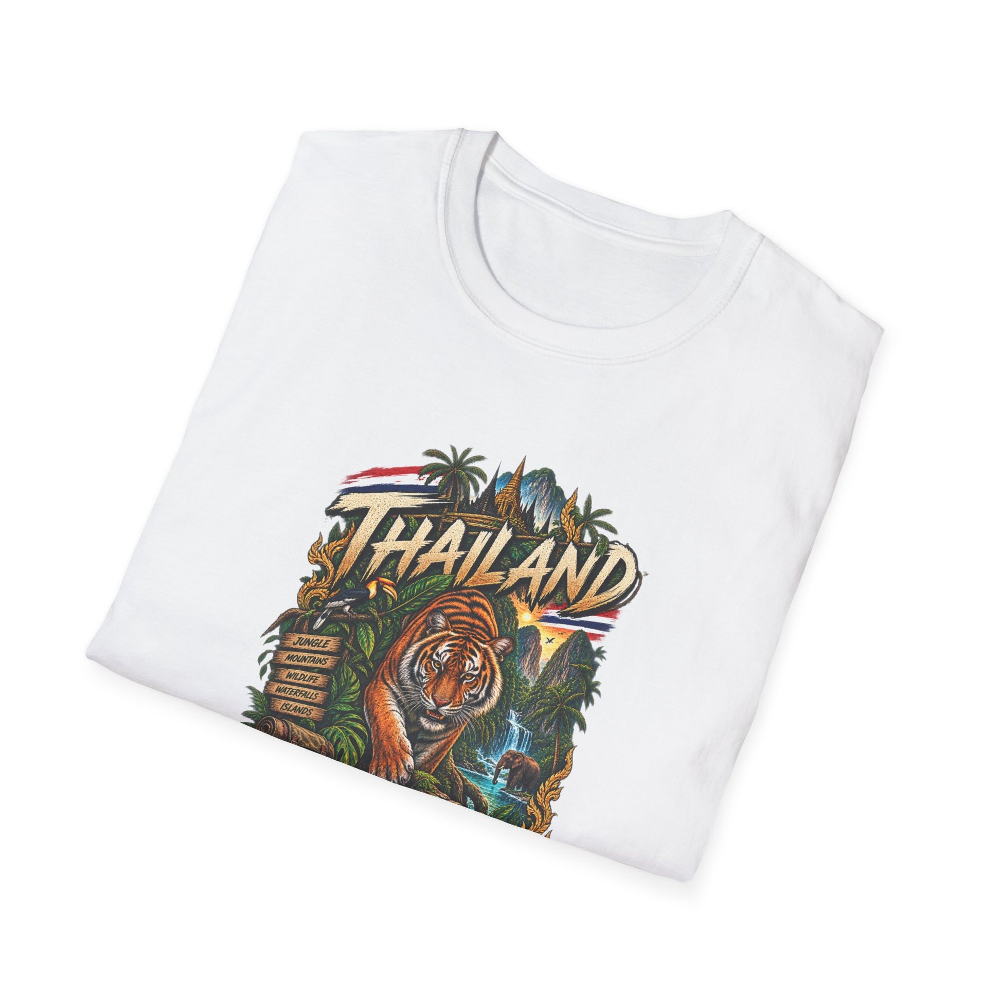 Tiger Dschungel T-Shirt Dark Chocolate – Thailand Streetwear Vorderansicht