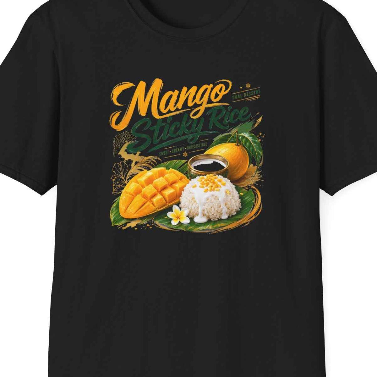 Mango Sticky Rice T-Shirt – Sweet Life BKK · Thai Dessert Graphic Tee | Wild Boys – Design Nahaufnahme