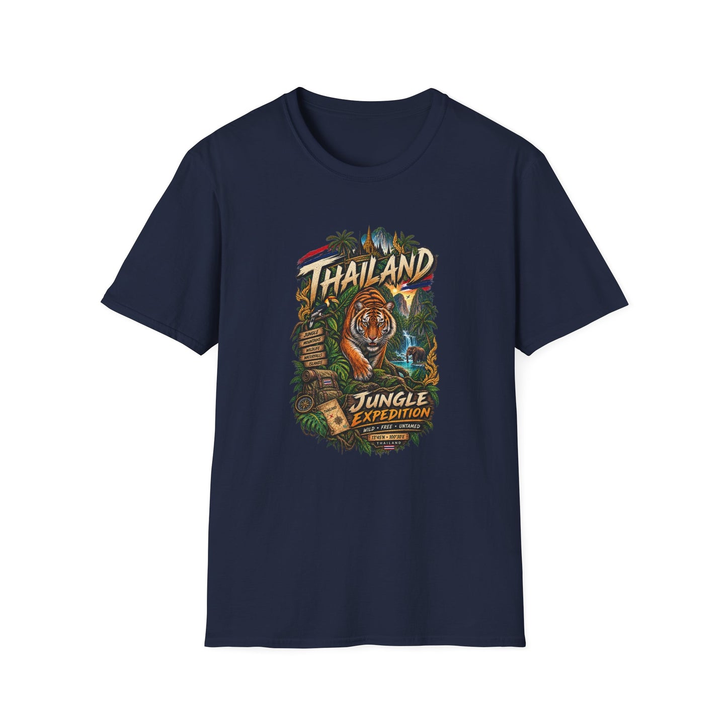 Tiger Dschungel T-Shirt Rückansicht – Thailand Streetwear
