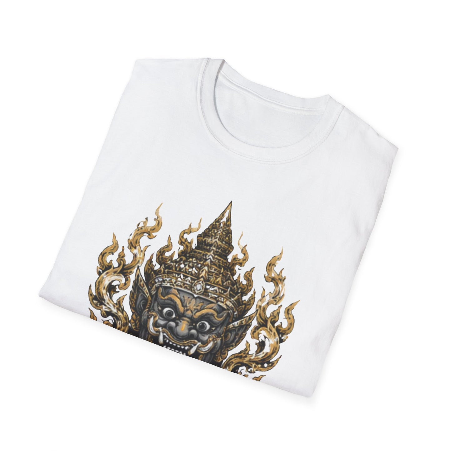 Muay Thai Yaksha Guardian T-Shirt – Thai Boxing Streetwear Dämonen Maske Graphic Tee
