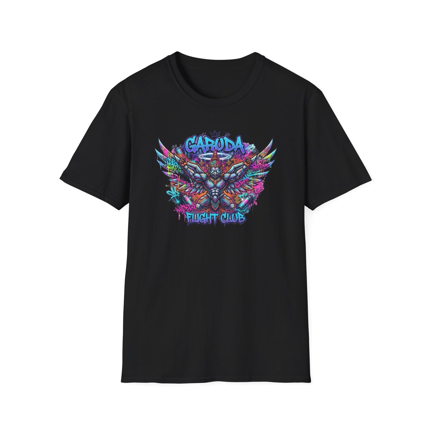 Garuda T-Shirt Design Nahaufnahme - Thai Mythologie Neon Streetwear