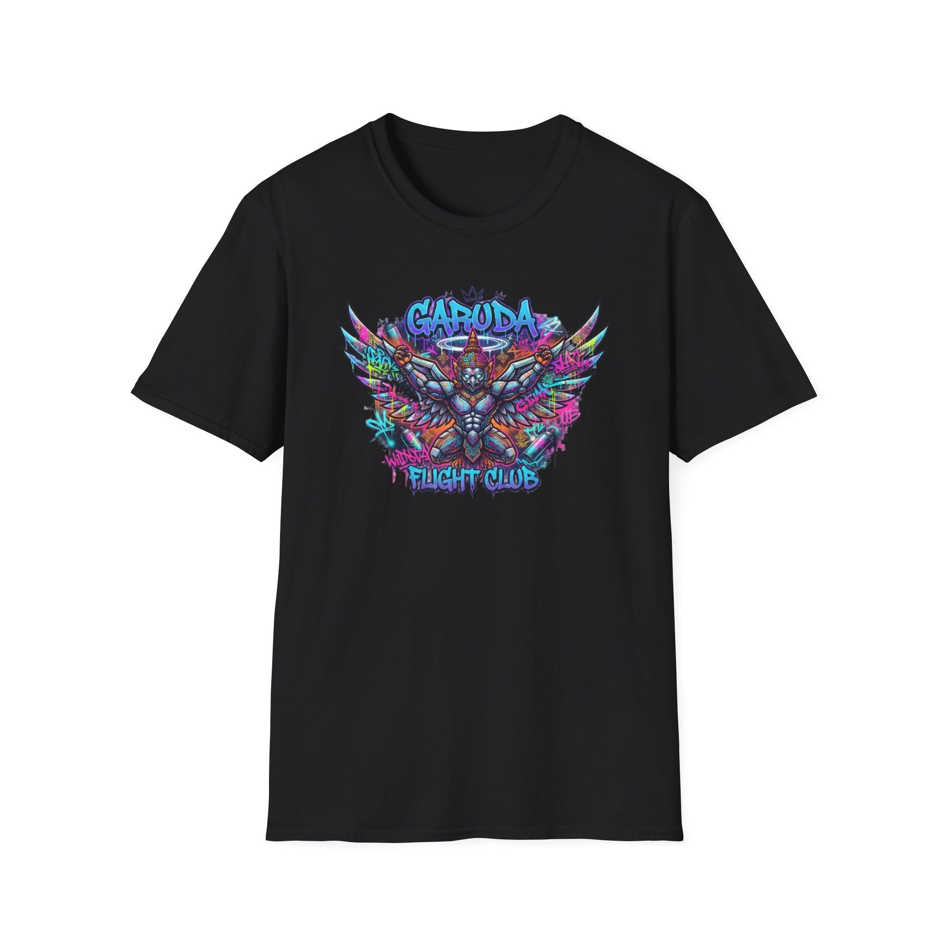 Garuda T-Shirt Design Nahaufnahme - Thai Mythologie Neon Streetwear