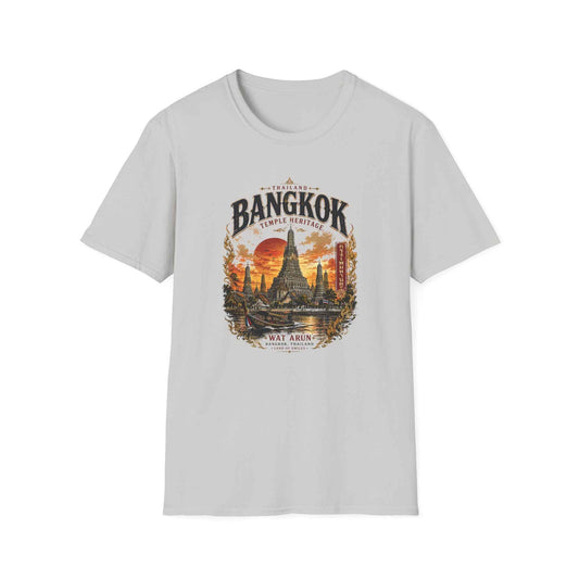 Wat Arun Tempel T-Shirt – Bangkok Thailand Vintage Streetwear mit Retro-Poster-Print