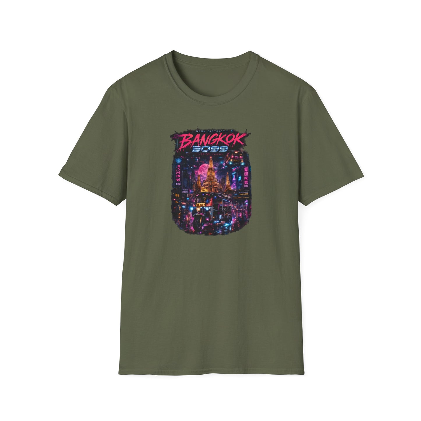 Bangkok 2099 T-Shirt Rückansicht — Cyberpunk Streetwear Thailand