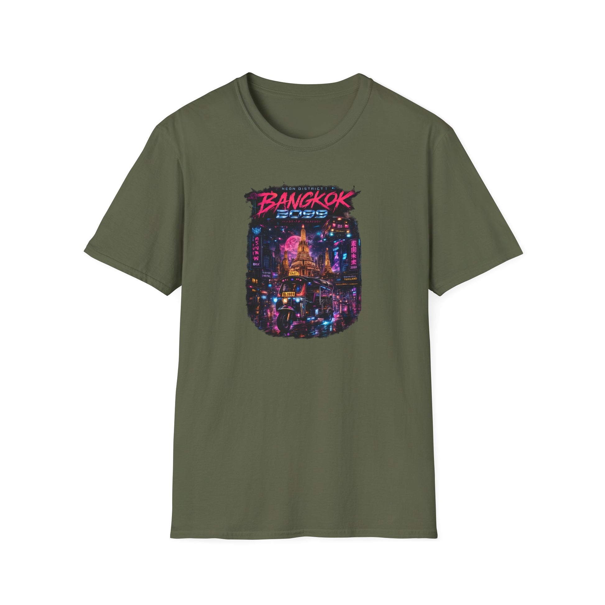 Bangkok 2099 T-Shirt Rückansicht — Cyberpunk Streetwear Thailand