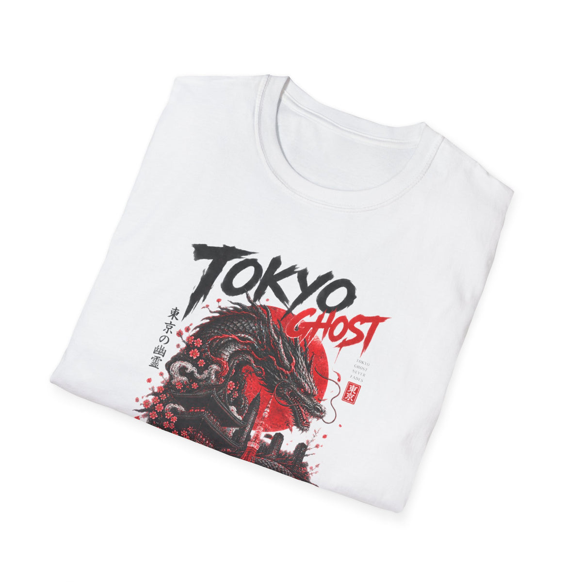 Tokyo Ghost T-Shirt Weiß — Japanese Streetwear Vorderansicht
