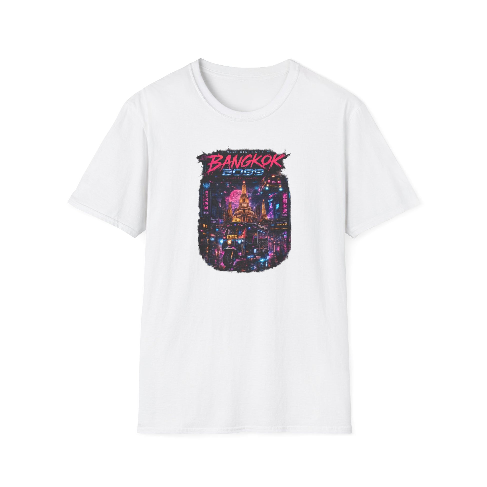 Bangkok 2099 T-Shirt schwarz — Cyberpunk Neon Skyline Graphic Tee Geschenk