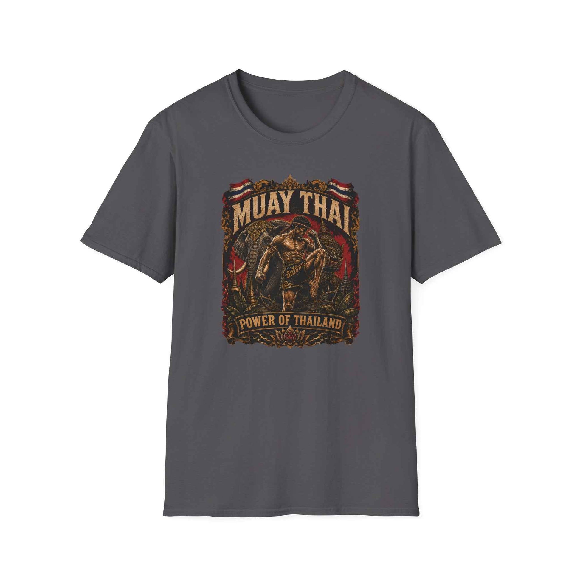 Muay Thai Born to Fight T-Shirt anthrazit – Vintage Thai Boxing Design