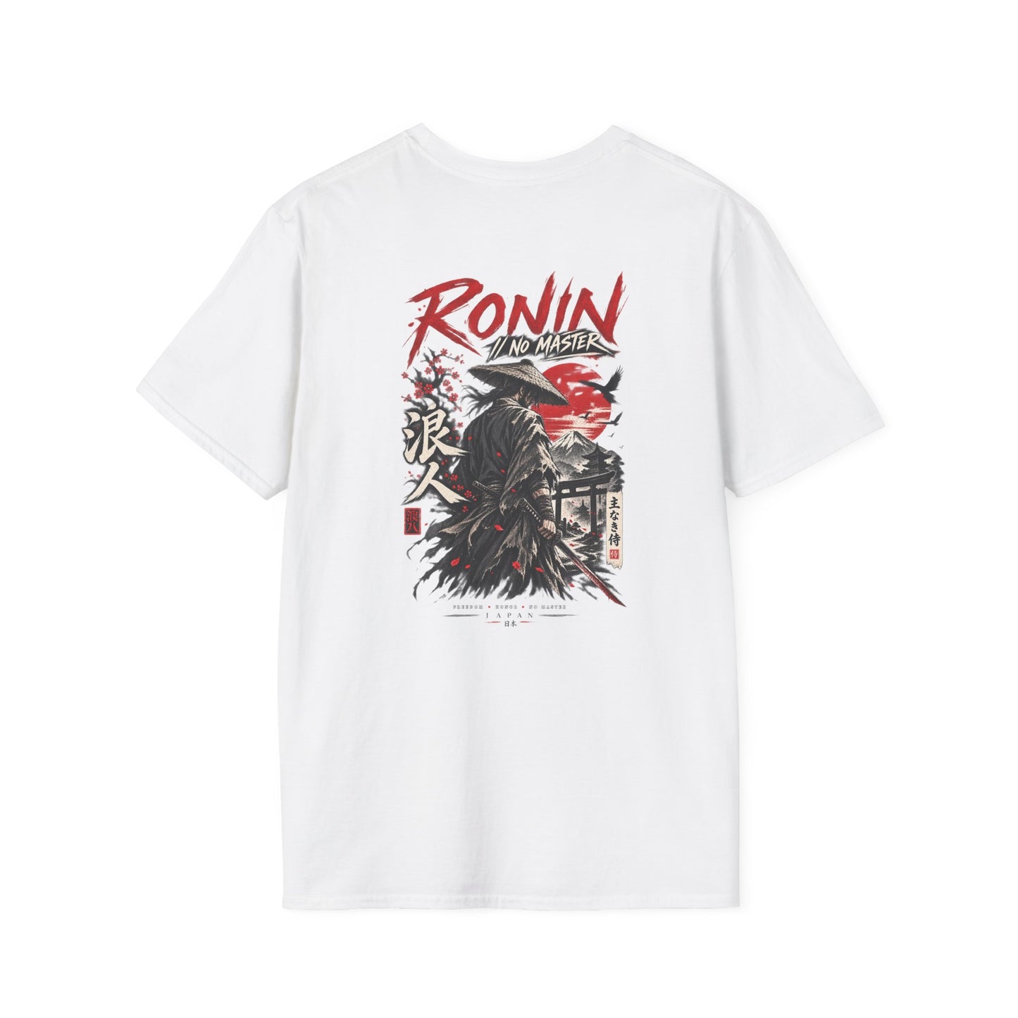 Ronin No Master T-Shirt Rückansicht Japanese Streetwear Samurai Streetwear