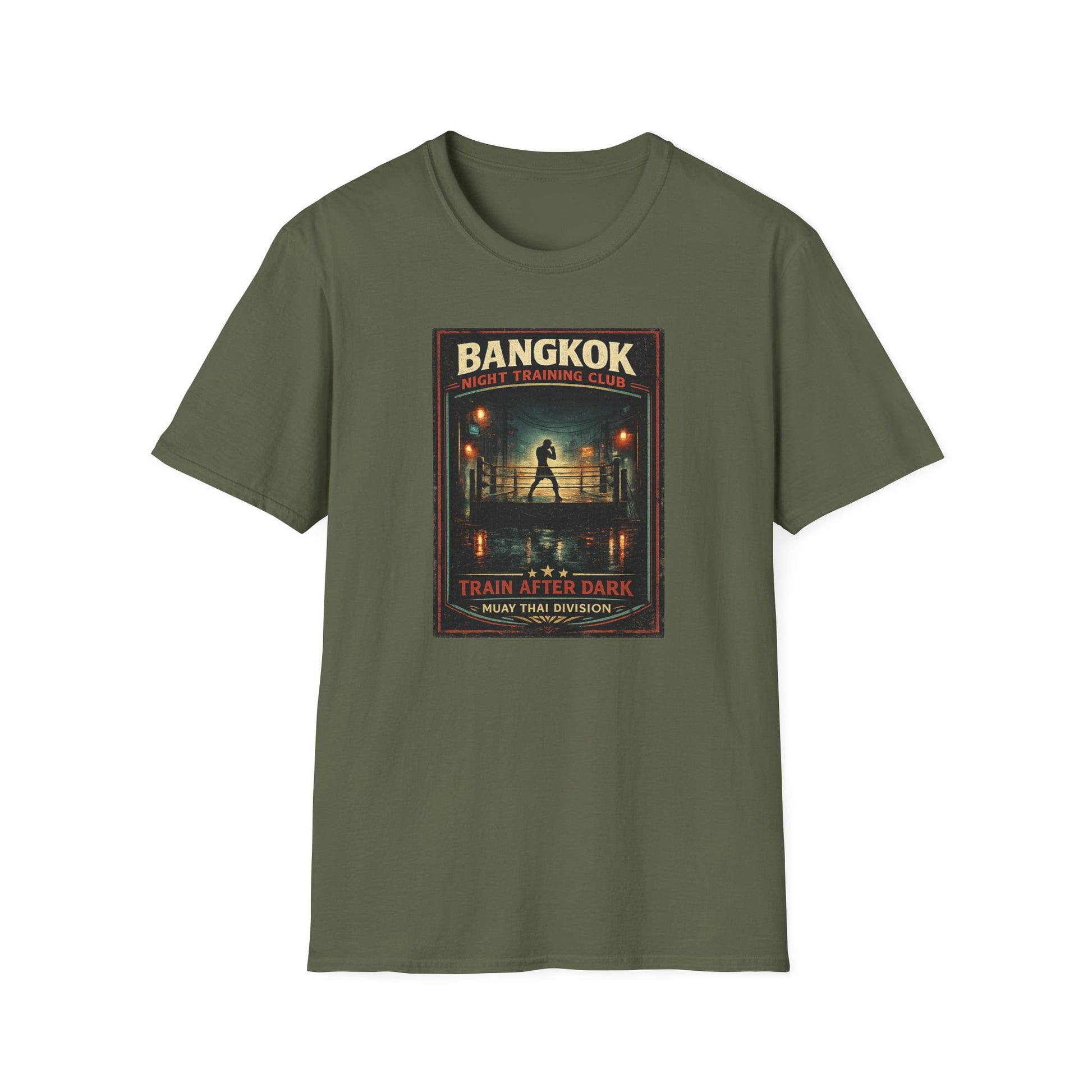 Bangkok Night Training Club T-Shirt Weiß Muay Thai Streetwear Vorderansicht