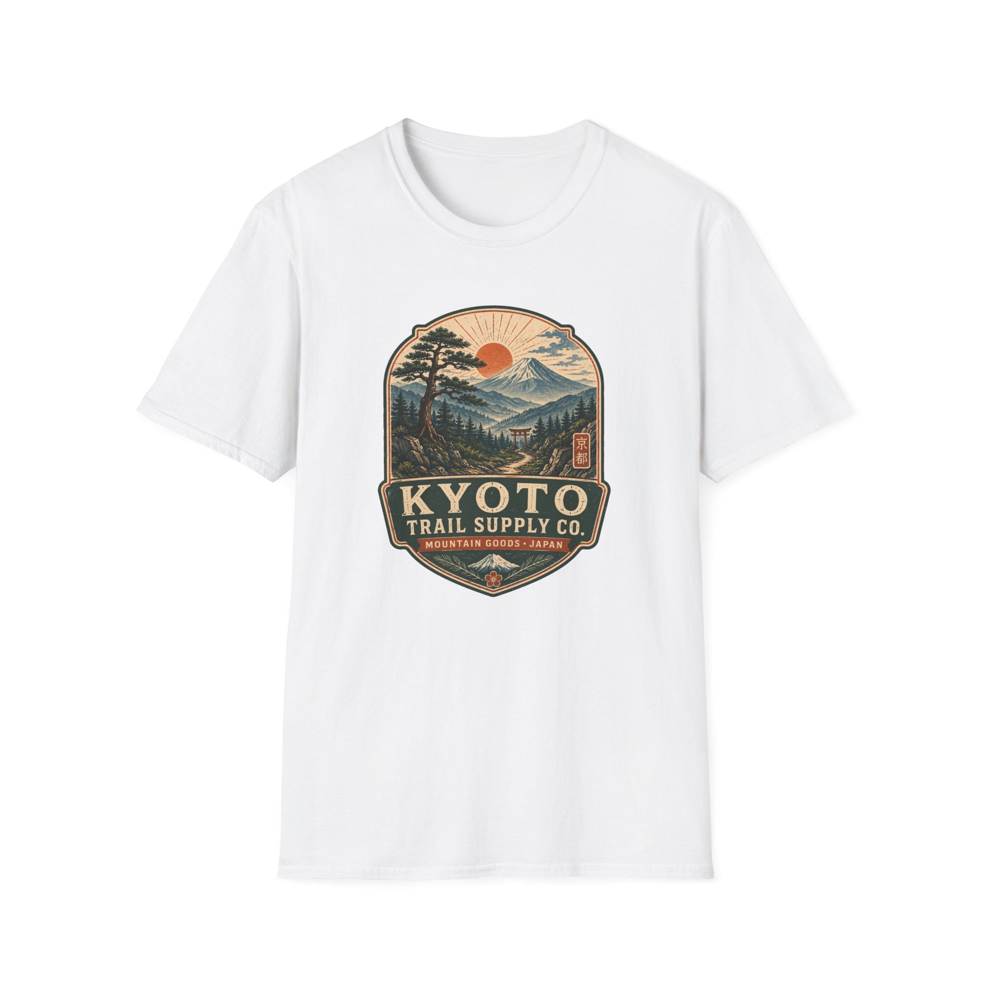 Kyoto Trail Supply Co. T-Shirt Weiß Mount Fuji Streetwear Vorderansicht