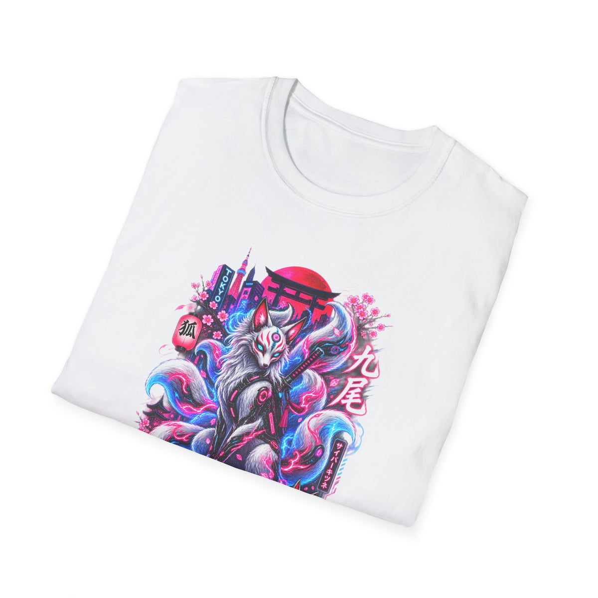 Sakura Kitsune T-Shirt Rückansicht — Japanese Streetwear