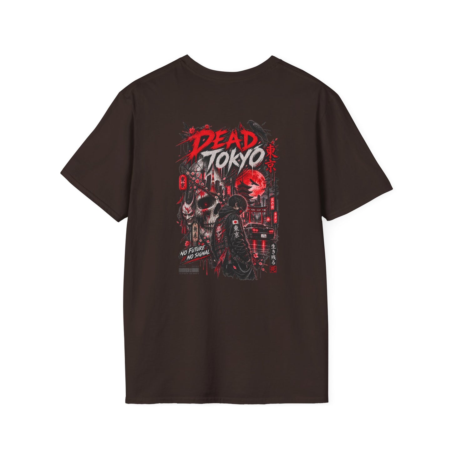 Dead Tokyo T-Shirt braun — Totenkopf Streetwear Vorderansicht