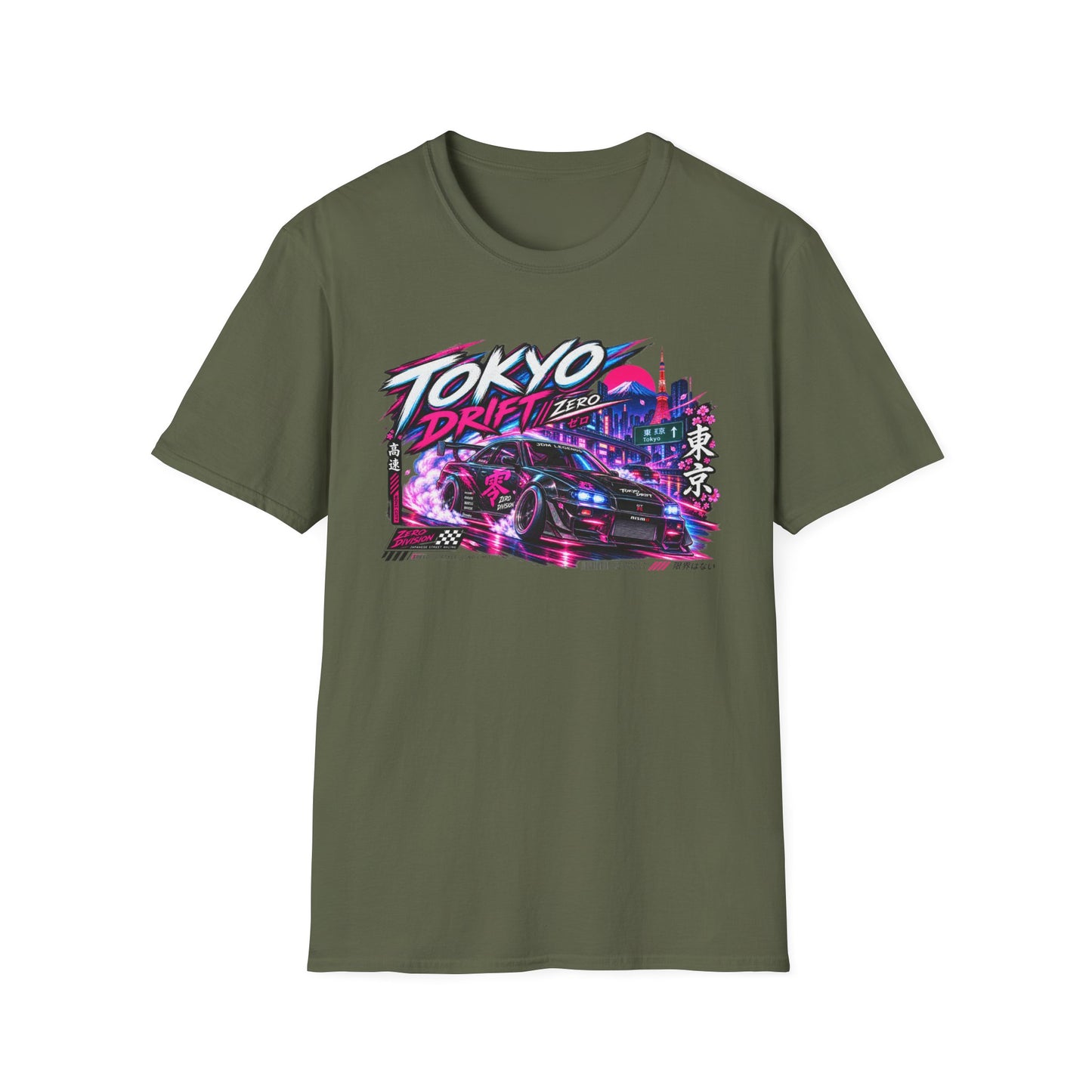 Tokyo Drift T-Shirt Military Green — Japanese Streetwear