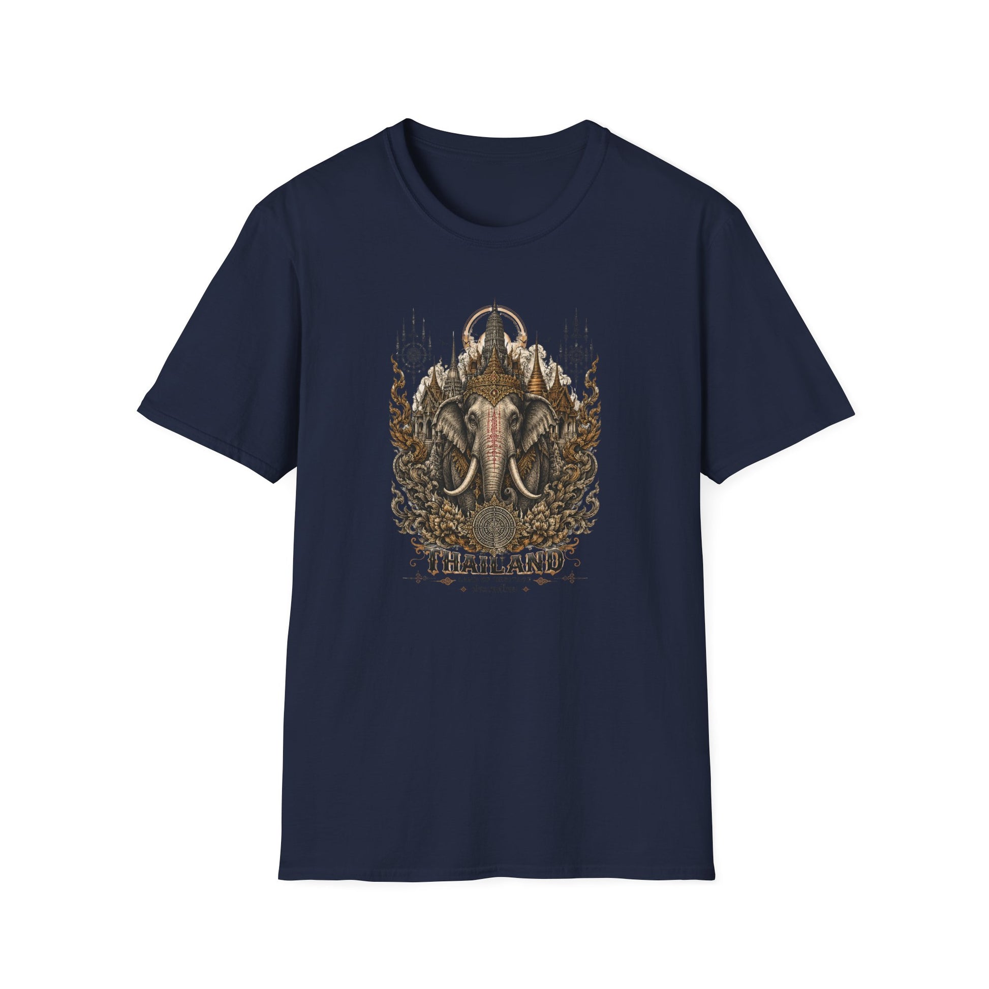Thailand Elefant T-Shirt am Model — Tempel Grafik Thai Streetwear