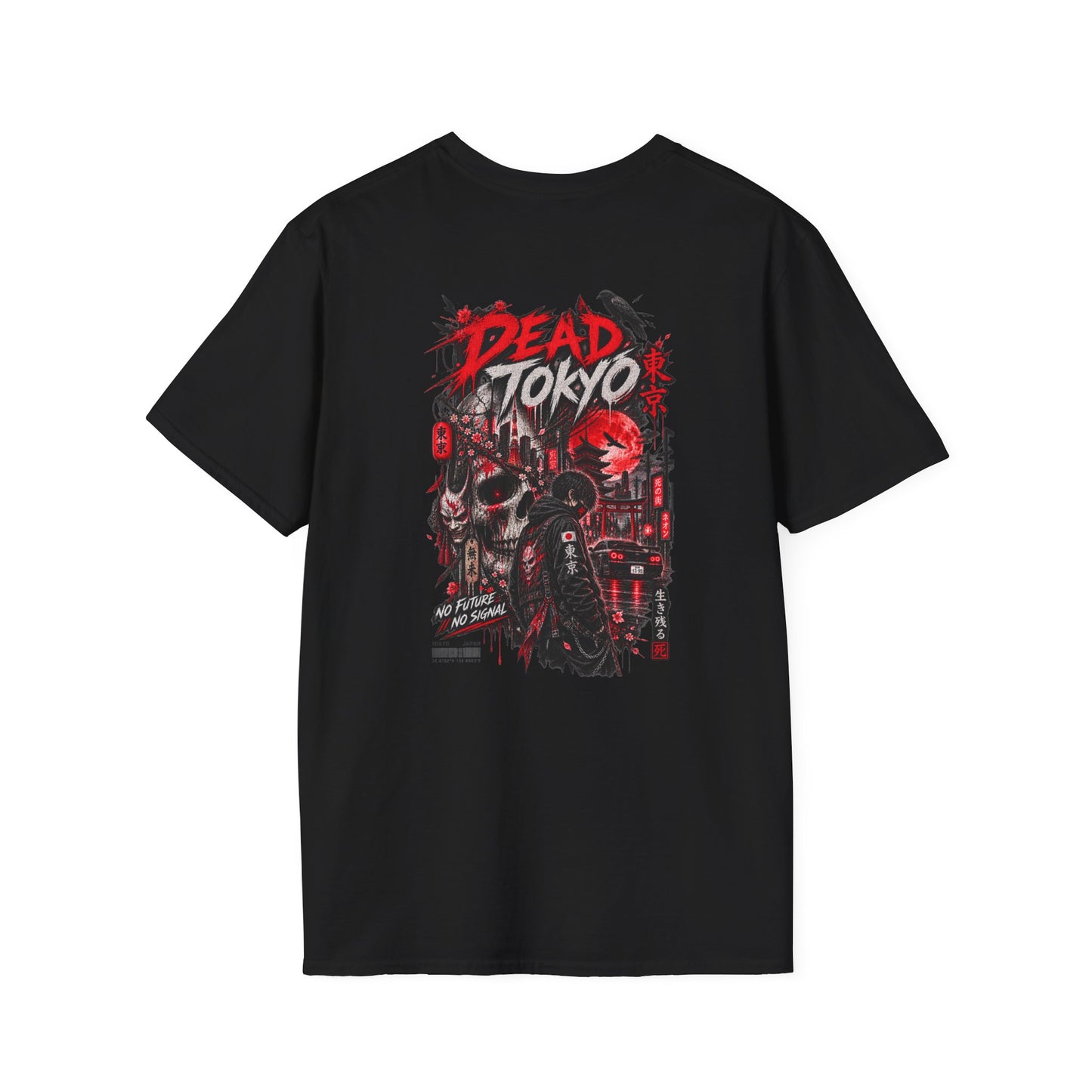 Dead Tokyo T-Shirt schwarz — Totenkopf Streetwear Vorderansicht
