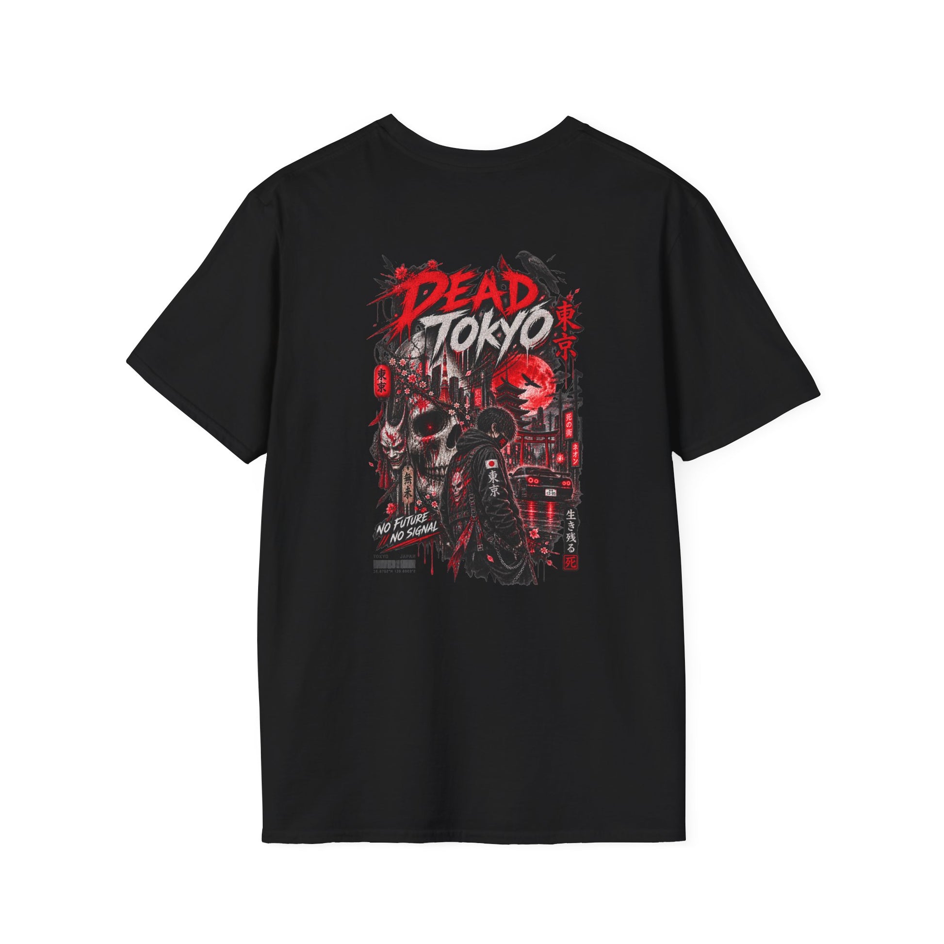 Dead Tokyo T-Shirt schwarz — Totenkopf Streetwear Vorderansicht