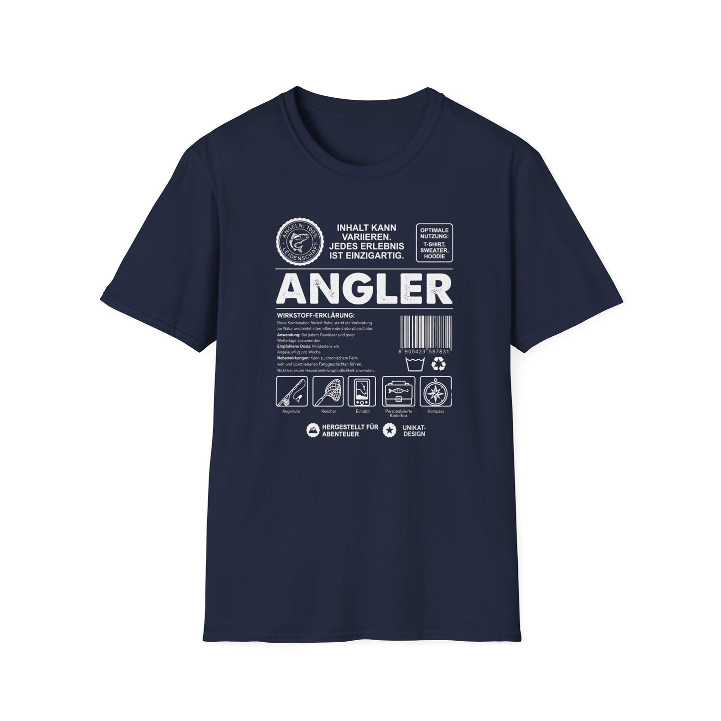 Wirkstoff Angler T-Shirt Herren – T-Shirt Ansicht 6