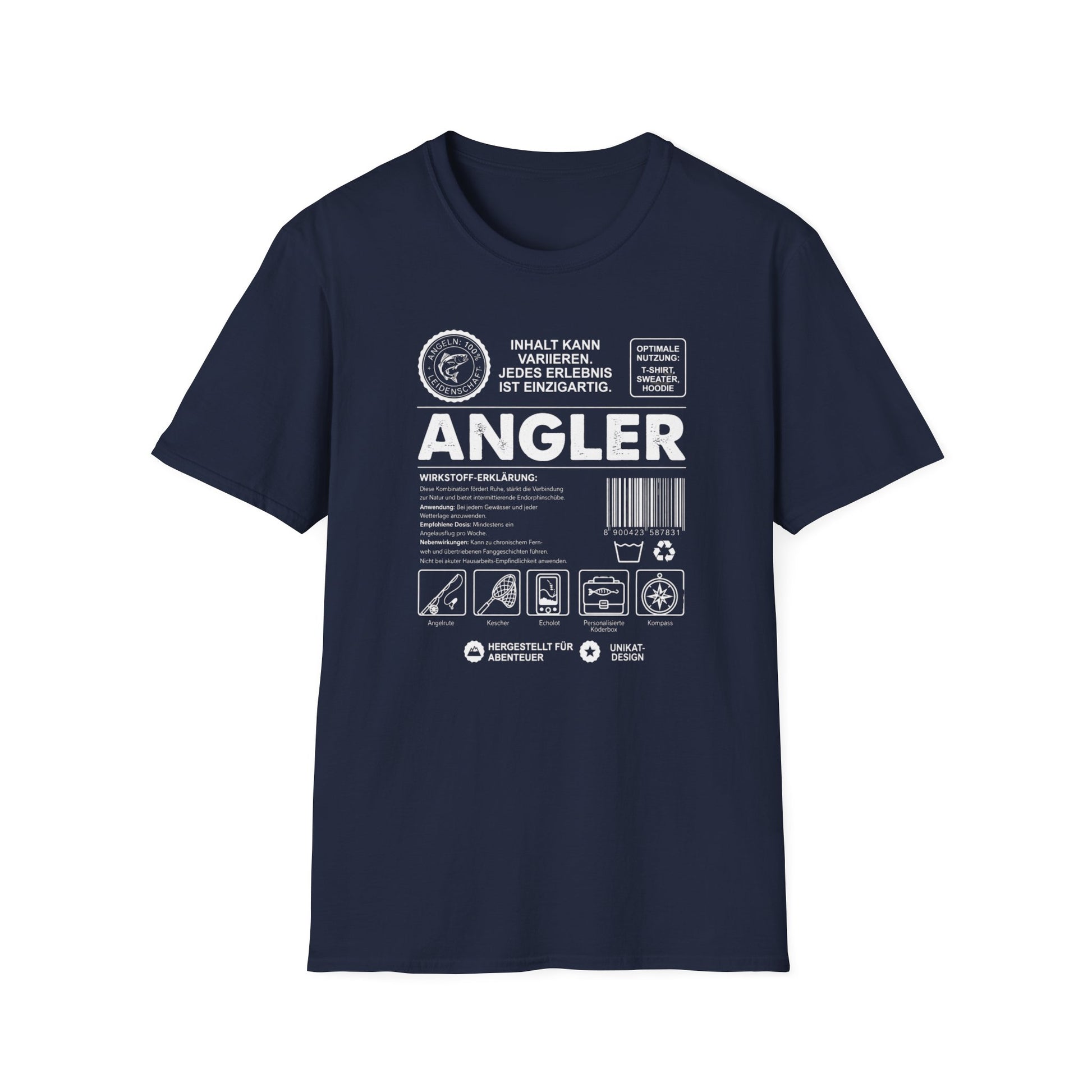 Wirkstoff Angler T-Shirt Herren – T-Shirt Ansicht 6