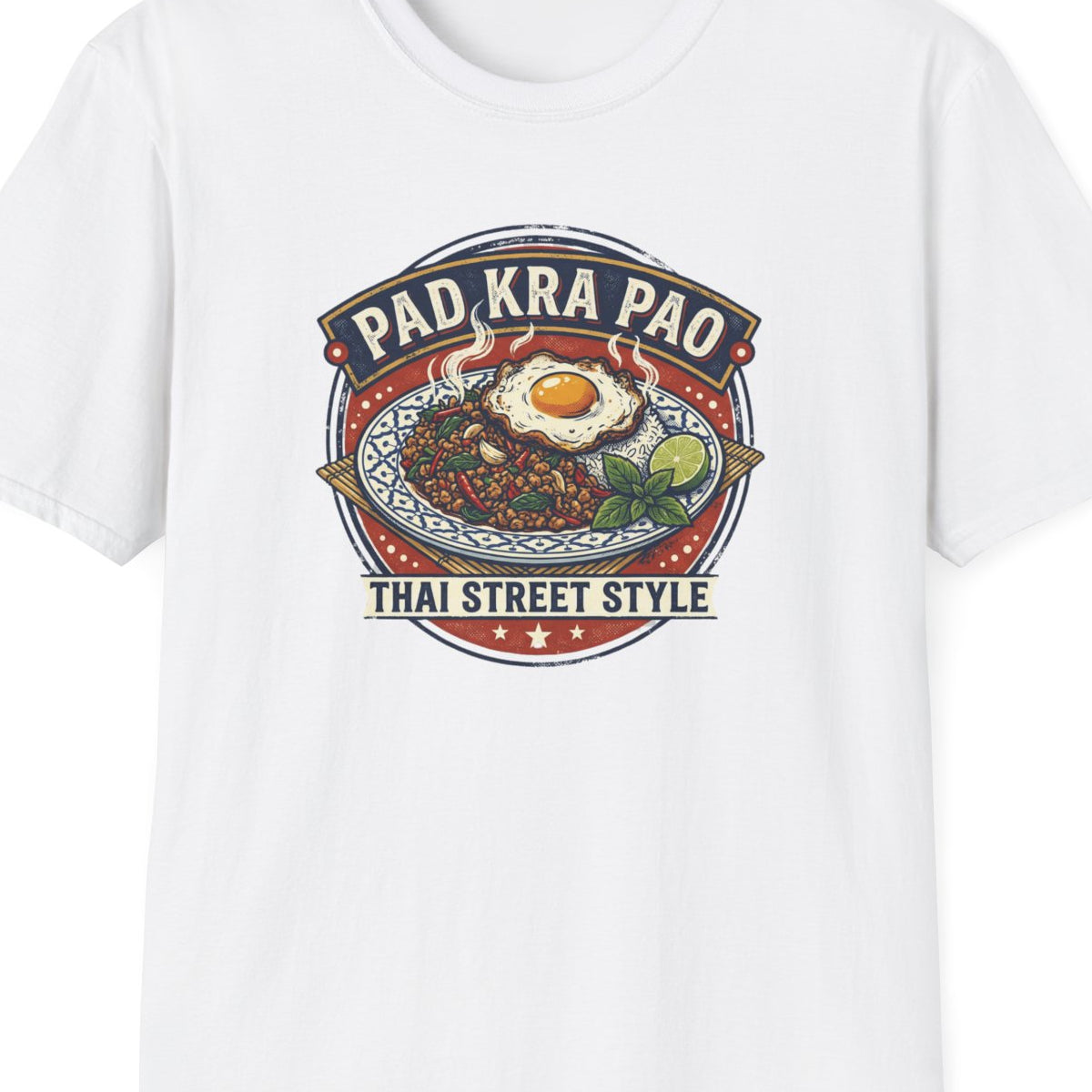 Pad Kra Pao T-Shirt — Thai Street Food Graphic Tee | Holy Basil Foodie Geschenk