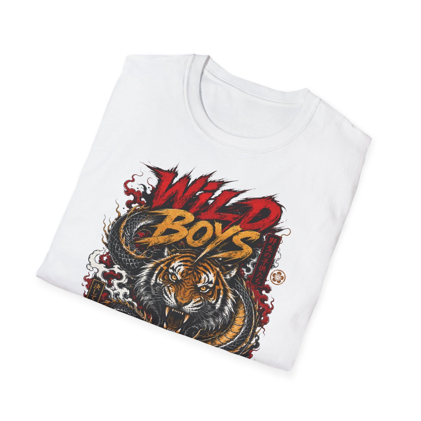 Wild Boys Never Tame Designdetail Tiger Dragon Artwork Japanese Irezumi Nahaufnahme