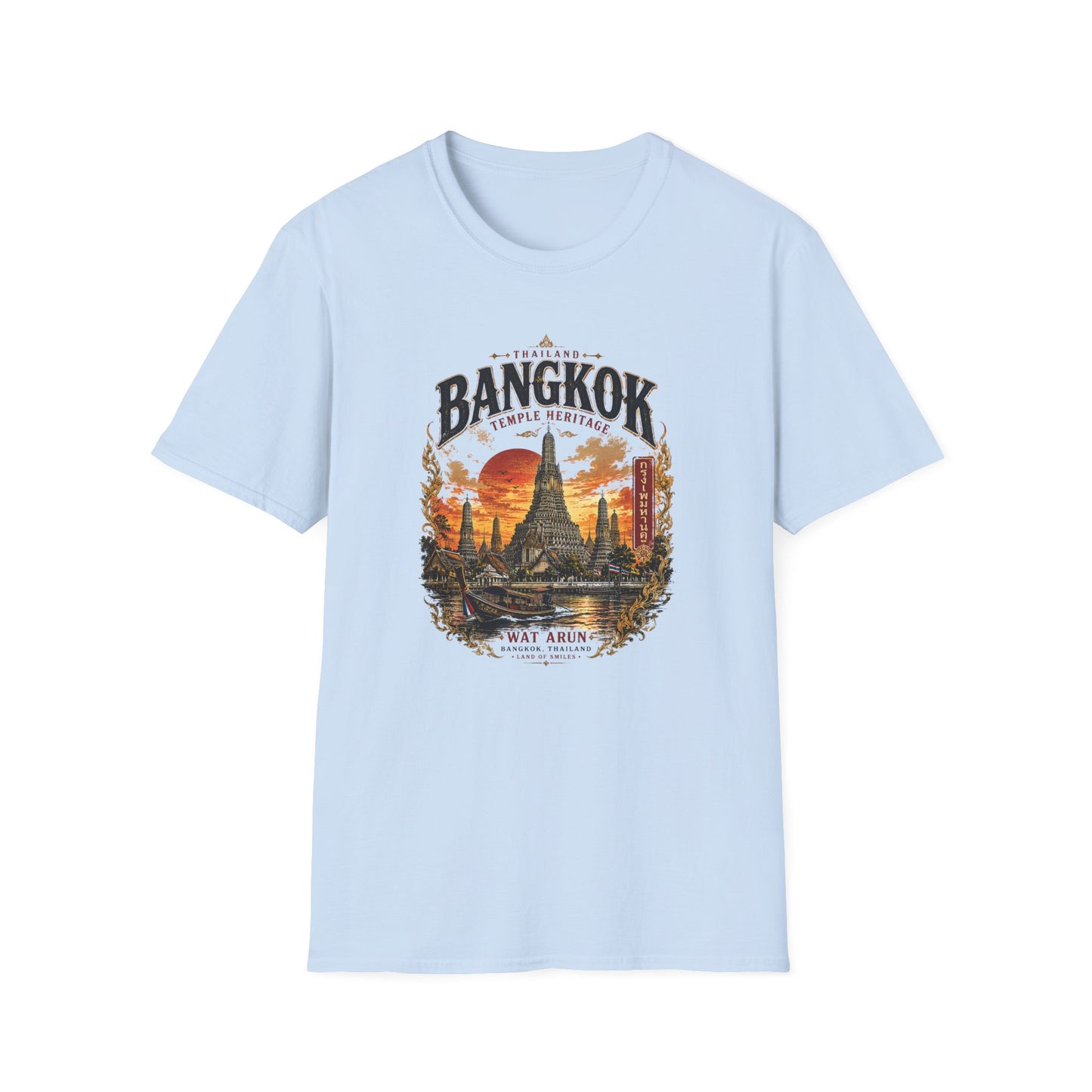 Wat Arun Tempel T-Shirt Bangkok Thailand Streetwear Vorderansicht