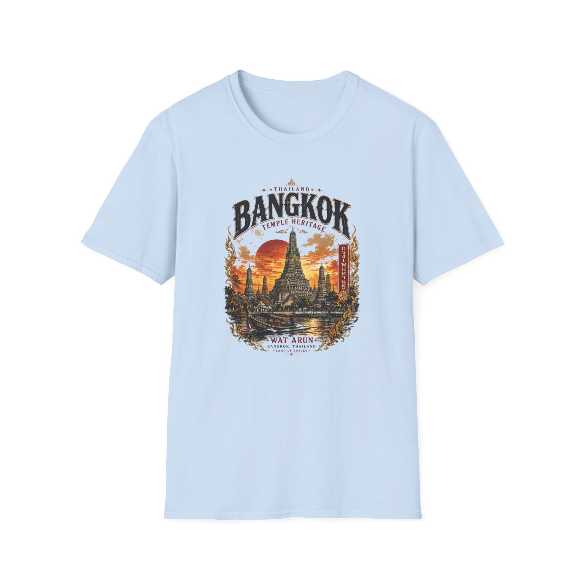 Wat Arun Tempel T-Shirt Bangkok Thailand Streetwear Vorderansicht