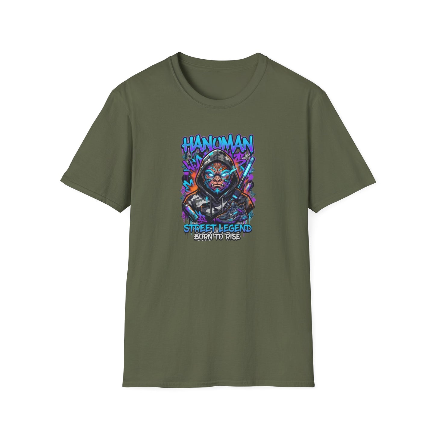 Hanuman T-Shirt Military Green — Urban Thai Streetwear Vorderansicht