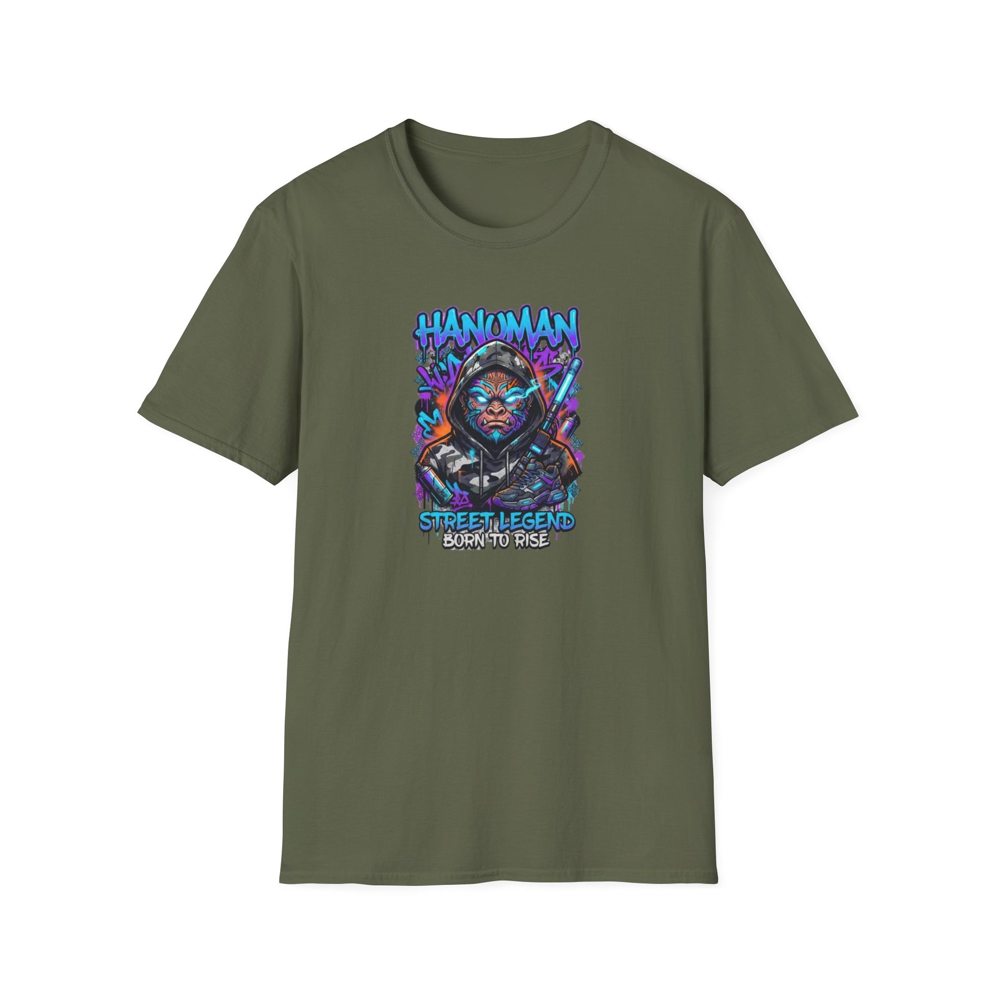 Hanuman T-Shirt Military Green — Urban Thai Streetwear Vorderansicht