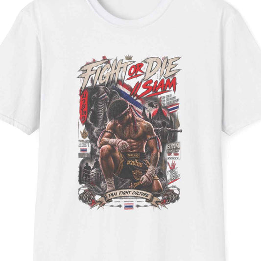 Fight or Die Muay Thai T-Shirt – Siam Boxer Thailand Streetwear Herren Damen